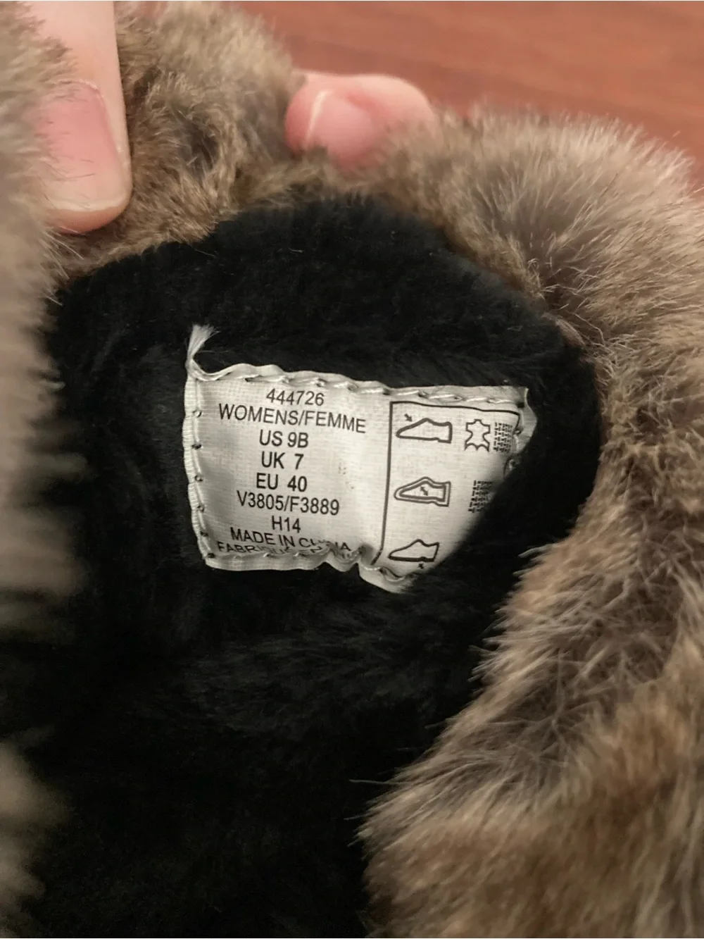 Lands End Winter Snow Boots 9B Sophia Brown Leather Faux Fur Lined Tall Zip Up